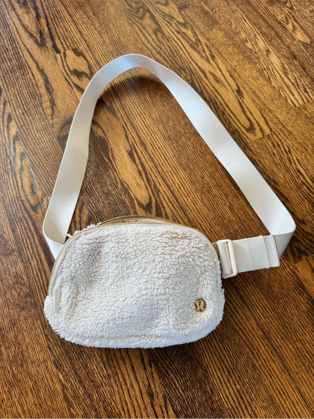 Lululemon Belt Bag in off white fur